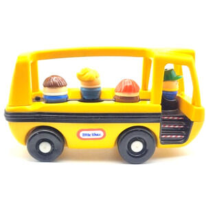 Vintage LITTLE TIKES Yellow School Bus 4 People Toddle Tots Made in USA